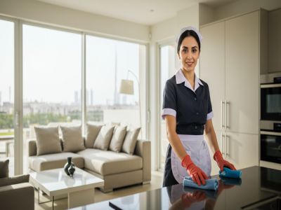 خادمة مقيمة بدوام كامل دبى